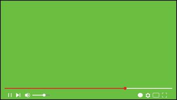 Multimedia video player frame chroma key template vector