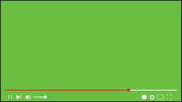 Multimedia video player frame chroma key template vector