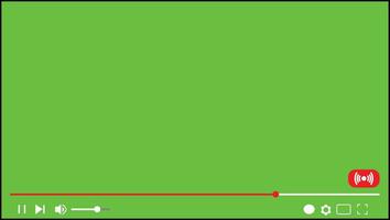 Multimedia video player frame chroma key template vector