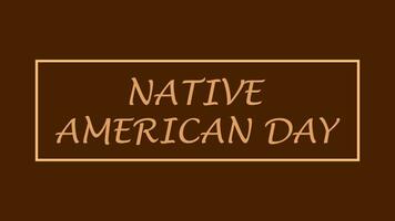 utforska de vibrerande anda av inföding amerikan dag genom fängslande text animering utdrag video