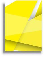 Presentation cover template, yellow vector background