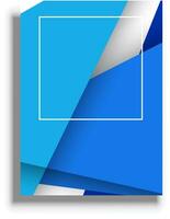 Presentation cover template, blue vector background