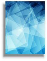 Presentation cover template, blue vector background