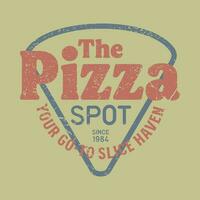 Retro Vintage Pizza Restaurant Badge Logo vector