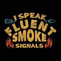 BBQ Smokehouse Saying In Type Lockup Logo For TShirt Design vector