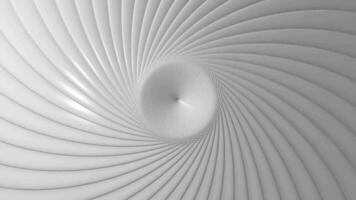 Simple minimalist clean white spiral surface background. This modern abstract geometric motion background animation is full HD and a seamless loop. video