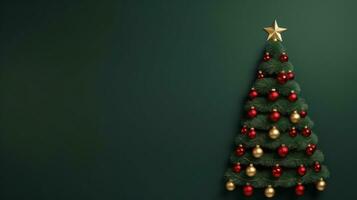 Minimalist background with Christmas tree photo