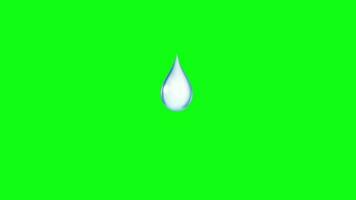 Wasser fallen im Grün Bildschirm. Karikatur Wasser fallen Animation kostenlos Video