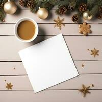 Christmas greeting card template photo