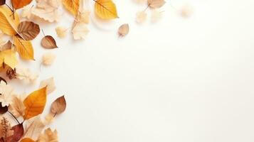 Autumn minimalist beige background photo