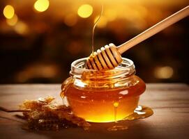 miel goteo en un arco foto
