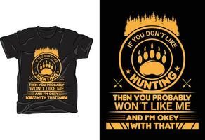 Vector Hunting t shirt design template