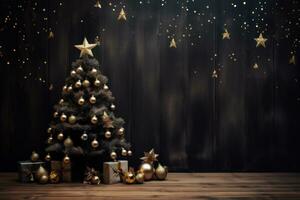 Christmas tree decoration background photo