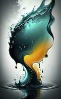 Abstract background, wallpaper with a fluid, water-like texture. AI Generated photo