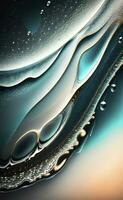 Abstract background, wallpaper with a fluid, water-like texture. AI Generated photo
