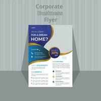 Modern business flyer template, abstract business flyer, and creative design, IT company . vector