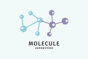 Molecule Connection Science Logo, Vector Design Illustration