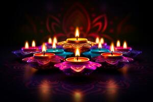 Diwali festival of lights background photo