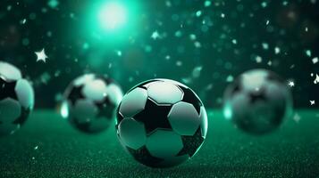 Green soccer sport background photo