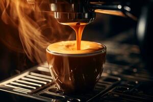 Hot fresh coffee photo