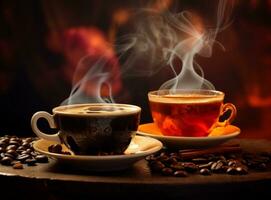 Black tea background photo