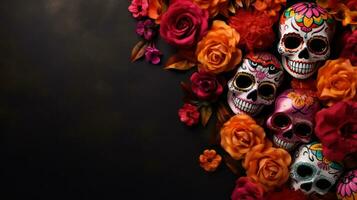 Dia de muertos holiday background photo