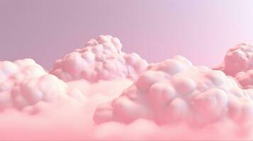 Pink pastel clouds photo