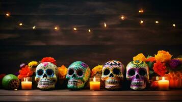 Dia de muertos holiday background photo