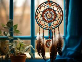 Dream catcher near window photo