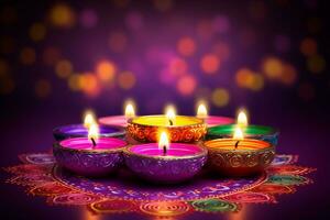 Diwali festival of lights background photo