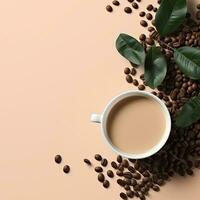 Minimalist coffee background photo