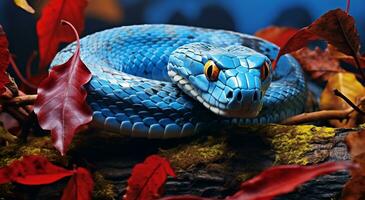 un azul serpiente natural antecedentes foto