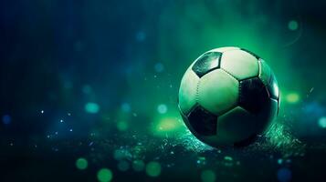Green soccer sport background photo
