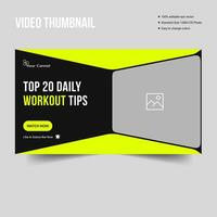 Daily fitness and workout exercise editable vector eps 10 file format banner