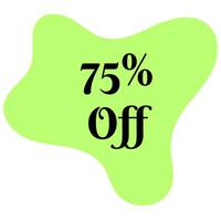 75 Discount offer, Vector And Transparent organic and lequid posts