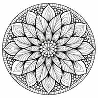 Flower Coloring Pages Mandala Style photo