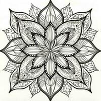 Flower Coloring Pages Mandala Style photo