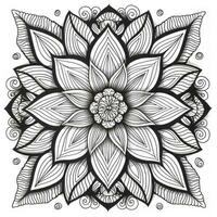 Flower Coloring Pages Mandala Style photo