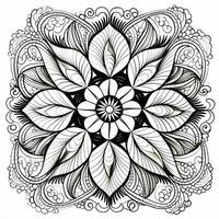 Flower Coloring Pages Mandala Style photo