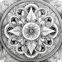 Flower Coloring Pages Mandala Style photo