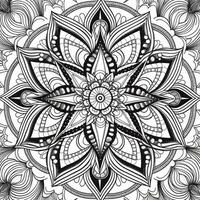 Flower Coloring Pages Mandala Style photo