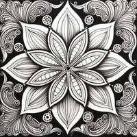 Flower Coloring Pages Mandala Style photo