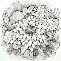 Flower Coloring Pages Mandala Style photo