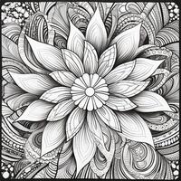 Flower Coloring Pages Mandala Style photo