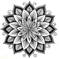 Flower Coloring Pages Mandala Style photo