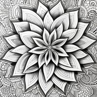 Flower Coloring Pages Mandala Style photo