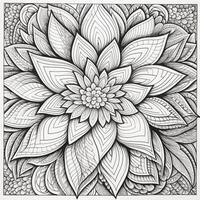 Flower Coloring Pages Mandala Style photo