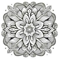 Flower Coloring Pages Mandala Style photo