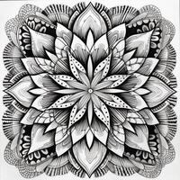 Flower Coloring Pages Mandala Style photo