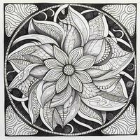 Flower Coloring Pages Mandala Style photo